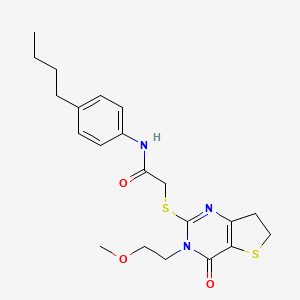 N-(4-Butylphenyl)-2-{[3-(2-methoxyethyl)-4-oxo-3H,4H,6H,7H-thieno[3,2-D]pyrimidin-2-YL]sulfanyl}acetamide