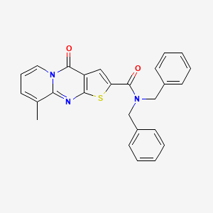 N,N-dibenzyl-9-methyl-4-oxo-4H-pyrido[1,2-a]thieno[2,3-d]pyrimidine-2-carboxamide