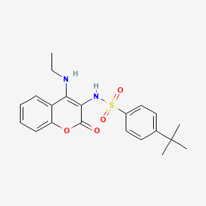 4-tert-butyl-N-[4-(ethylamino)-2-oxo-2H-chromen-3-yl]benzenesulfonamide