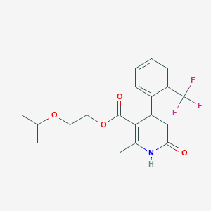 2-(Propan-2-yloxy)ethyl 2-methyl-6-oxo-4-[2-(trifluoromethyl)phenyl]-1,4,5,6-tetrahydropyridine-3-carboxylate