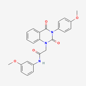 molecular formula C24H21N3O5 B11430706 N-(3-methoxyphenyl)-2-[3-(4-methoxyphenyl)-2,4-dioxo-3,4-dihydroquinazolin-1(2H)-yl]acetamide 