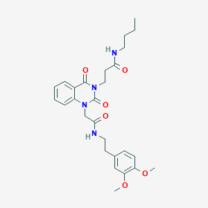 N-butyl-3-[1-(2-{[2-(3,4-dimethoxyphenyl)ethyl]amino}-2-oxoethyl)-2,4-dioxo-1,4-dihydroquinazolin-3(2H)-yl]propanamide