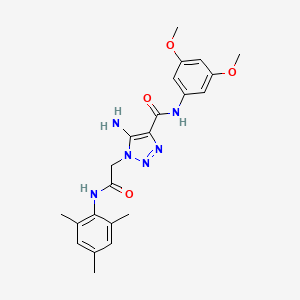 5-amino-N-(3,5-dimethoxyphenyl)-1-{2-oxo-2-[(2,4,6-trimethylphenyl)amino]ethyl}-1H-1,2,3-triazole-4-carboxamide