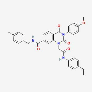 1-{2-[(4-ethylphenyl)amino]-2-oxoethyl}-3-(4-methoxyphenyl)-N-(4-methylbenzyl)-2,4-dioxo-1,2,3,4-tetrahydroquinazoline-7-carboxamide