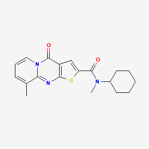 N-cyclohexyl-N,9-dimethyl-4-oxo-4H-pyrido[1,2-a]thieno[2,3-d]pyrimidine-2-carboxamide