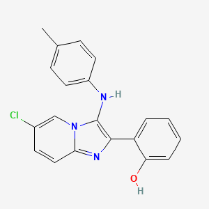 2-{6-Chloro-3-[(4-methylphenyl)amino]imidazo[1,2-a]pyridin-2-yl}phenol