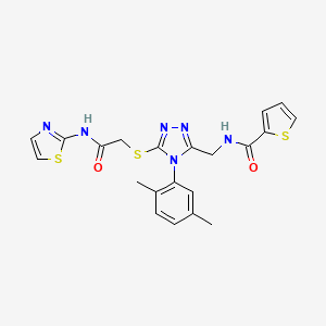 N-{[4-(2,5-Dimethylphenyl)-5-({[(1,3-thiazol-2-YL)carbamoyl]methyl}sulfanyl)-4H-1,2,4-triazol-3-YL]methyl}thiophene-2-carboxamide