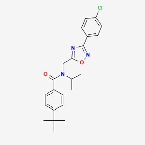 4-tert-butyl-N-{[3-(4-chlorophenyl)-1,2,4-oxadiazol-5-yl]methyl}-N-(propan-2-yl)benzamide