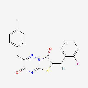 (2E)-2-(2-fluorobenzylidene)-6-(4-methylbenzyl)-7H-[1,3]thiazolo[3,2-b][1,2,4]triazine-3,7(2H)-dione