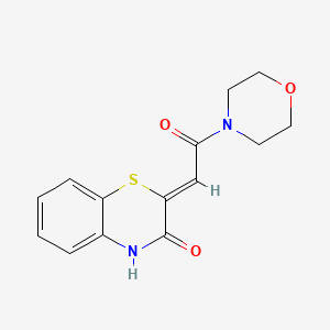 molecular formula C14H14N2O3S B11430825 (2Z)-2-[2-(morpholin-4-yl)-2-oxoethylidene]-2H-1,4-benzothiazin-3(4H)-one 