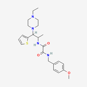 N-[1-(4-Ethylpiperazin-1-YL)-1-(thiophen-2-YL)propan-2-YL]-N'-[(4-methoxyphenyl)methyl]ethanediamide