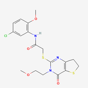 N-(5-chloro-2-methoxyphenyl)-2-((3-(2-methoxyethyl)-4-oxo-3,4,6,7-tetrahydrothieno[3,2-d]pyrimidin-2-yl)thio)acetamide