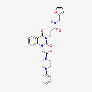 3-[2,4-dioxo-1-[2-oxo-2-(4-phenylpiperazin-1-yl)ethyl]-1,4-dihydroquinazolin-3(2H)-yl]-N-(2-furylmethyl)propanamide