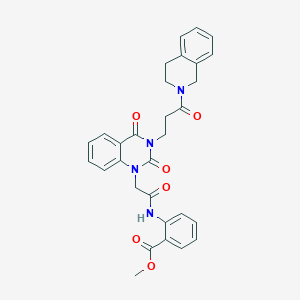 methyl 2-[({3-[3-(3,4-dihydroisoquinolin-2(1H)-yl)-3-oxopropyl]-2,4-dioxo-3,4-dihydroquinazolin-1(2H)-yl}acetyl)amino]benzoate