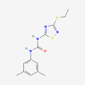 molecular formula C13H16N4OS2 B11430857 1-(3,5-Dimethylphenyl)-3-[3-(ethylsulfanyl)-1,2,4-thiadiazol-5-yl]urea 