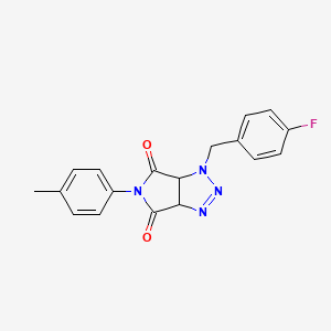 molecular formula C18H15FN4O2 B11430869 1-(4-fluorobenzyl)-5-(4-methylphenyl)-3a,6a-dihydropyrrolo[3,4-d][1,2,3]triazole-4,6(1H,5H)-dione 