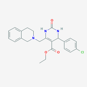 ethyl 4-(4-chlorophenyl)-6-(3,4-dihydroisoquinolin-2(1H)-ylmethyl)-2-oxo-1,2,3,4-tetrahydropyrimidine-5-carboxylate