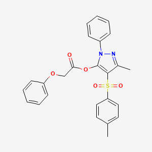 3-methyl-1-phenyl-4-tosyl-1H-pyrazol-5-yl 2-phenoxyacetate