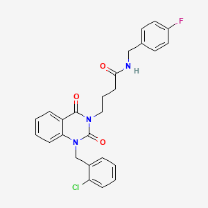 4-[1-(2-chlorobenzyl)-2,4-dioxo-1,4-dihydroquinazolin-3(2H)-yl]-N-(4-fluorobenzyl)butanamide