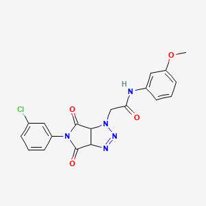 2-[5-(3-chlorophenyl)-4,6-dioxo-4,5,6,6a-tetrahydropyrrolo[3,4-d][1,2,3]triazol-1(3aH)-yl]-N-(3-methoxyphenyl)acetamide