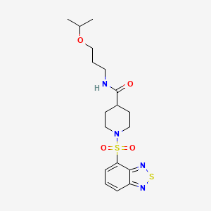 1-(2,1,3-benzothiadiazol-4-ylsulfonyl)-N-[3-(propan-2-yloxy)propyl]piperidine-4-carboxamide