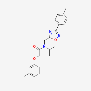 molecular formula C23H27N3O3 B11430918 2-(3,4-dimethylphenoxy)-N-{[3-(4-methylphenyl)-1,2,4-oxadiazol-5-yl]methyl}-N-(propan-2-yl)acetamide 