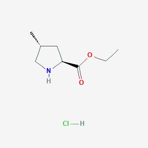 molecular formula C8H15NO2 B1143092 (2S,4R)-乙基-4-甲基吡咯烷-2-羧酸盐 HCl CAS No. 165273-06-3
