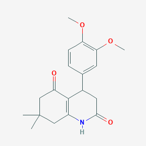 molecular formula C19H23NO4 B11430921 4-(3,4-dimethoxyphenyl)-7,7-dimethyl-4,6,7,8-tetrahydroquinoline-2,5(1H,3H)-dione 