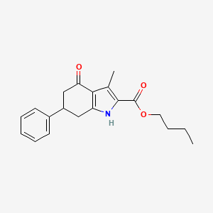 butyl 3-methyl-4-oxo-6-phenyl-4,5,6,7-tetrahydro-1H-indole-2-carboxylate