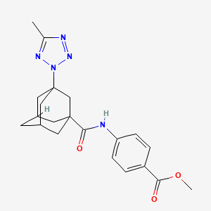 molecular formula C21H25N5O3 B11430977 methyl 4-({[3-(5-methyl-2H-tetrazol-2-yl)tricyclo[3.3.1.1~3,7~]dec-1-yl]carbonyl}amino)benzoate 