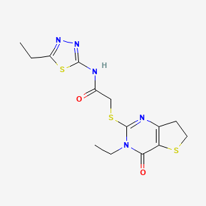 N-(5-ethyl-1,3,4-thiadiazol-2-yl)-2-((3-ethyl-4-oxo-3,4,6,7-tetrahydrothieno[3,2-d]pyrimidin-2-yl)thio)acetamide