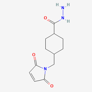 molecular formula C14H18F3N3O5 B1143101 4-[(2,5-二氧吡咯-1-基)甲基]环己烷-1-甲酰肼 CAS No. 181148-00-5