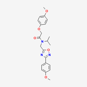 2-(4-methoxyphenoxy)-N-{[3-(4-methoxyphenyl)-1,2,4-oxadiazol-5-yl]methyl}-N-(propan-2-yl)acetamide