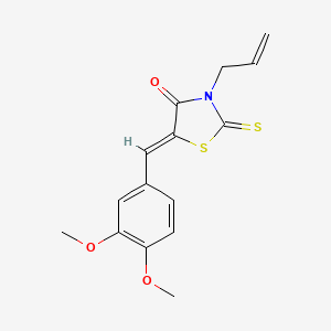 (5Z)-5-(3,4-dimethoxybenzylidene)-3-(prop-2-en-1-yl)-2-thioxo-1,3-thiazolidin-4-one