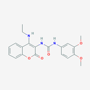 1-(3,4-dimethoxyphenyl)-3-[4-(ethylamino)-2-oxo-2H-chromen-3-yl]urea