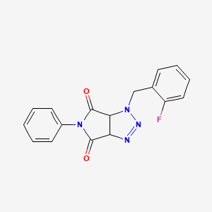 1-(2-fluorobenzyl)-5-phenyl-3a,6a-dihydropyrrolo[3,4-d][1,2,3]triazole-4,6(1H,5H)-dione