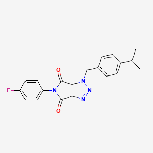 5-(4-fluorophenyl)-1-[4-(propan-2-yl)benzyl]-3a,6a-dihydropyrrolo[3,4-d][1,2,3]triazole-4,6(1H,5H)-dione