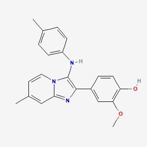 2-Methoxy-4-{7-methyl-3-[(4-methylphenyl)amino]imidazo[1,2-a]pyridin-2-yl}phenol