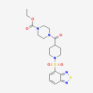 molecular formula C19H25N5O5S2 B11431077 Ethyl 4-{[1-(2,1,3-benzothiadiazol-4-ylsulfonyl)piperidin-4-yl]carbonyl}piperazine-1-carboxylate 