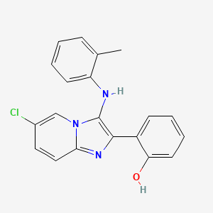 2-{6-Chloro-3-[(2-methylphenyl)amino]imidazo[1,2-a]pyridin-2-yl}phenol