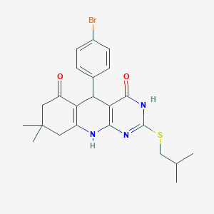 5-(4-bromophenyl)-8,8-dimethyl-2-[(2-methylpropyl)sulfanyl]-5,8,9,10-tetrahydropyrimido[4,5-b]quinoline-4,6(3H,7H)-dione