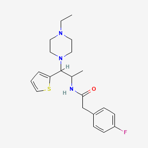 N-[1-(4-Ethylpiperazin-1-YL)-1-(thiophen-2-YL)propan-2-YL]-2-(4-fluorophenyl)acetamide