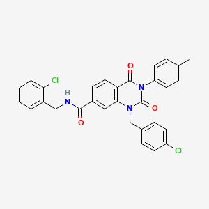 N-(2-chlorobenzyl)-1-(4-chlorobenzyl)-3-(4-methylphenyl)-2,4-dioxo-1,2,3,4-tetrahydroquinazoline-7-carboxamide