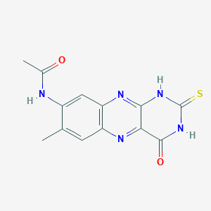 N-(4-hydroxy-7-methyl-2-sulfanylbenzo[g]pteridin-8-yl)acetamide