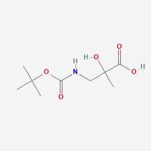 B1143115 2-Hydroxy-2-methyl-3-[(2-methylpropan-2-yl)oxycarbonylamino]propanoic acid CAS No. 182571-08-0
