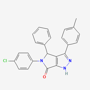 5-(4-chlorophenyl)-3-(4-methylphenyl)-4-phenyl-4,5-dihydropyrrolo[3,4-c]pyrazol-6(1H)-one