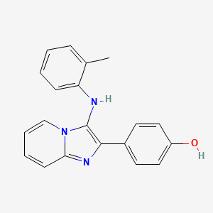 4-{3-[(2-Methylphenyl)amino]imidazo[1,2-a]pyridin-2-yl}phenol