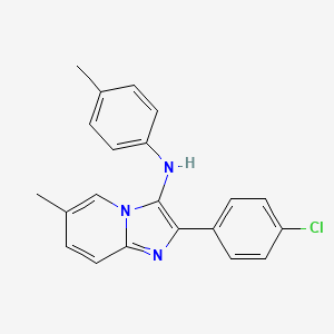 2-(4-chlorophenyl)-6-methyl-N-(4-methylphenyl)imidazo[1,2-a]pyridin-3-amine