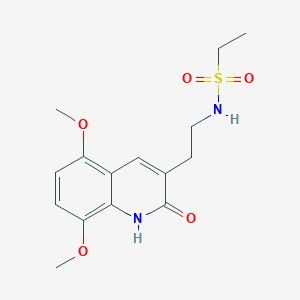 N-[2-(5,8-dimethoxy-2-oxo-1,2-dihydroquinolin-3-yl)ethyl]ethanesulfonamide