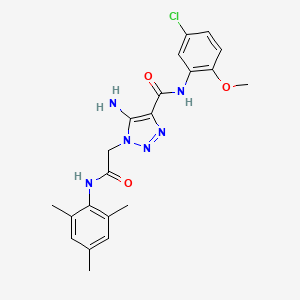 5-amino-N-(5-chloro-2-methoxyphenyl)-1-{2-oxo-2-[(2,4,6-trimethylphenyl)amino]ethyl}-1H-1,2,3-triazole-4-carboxamide